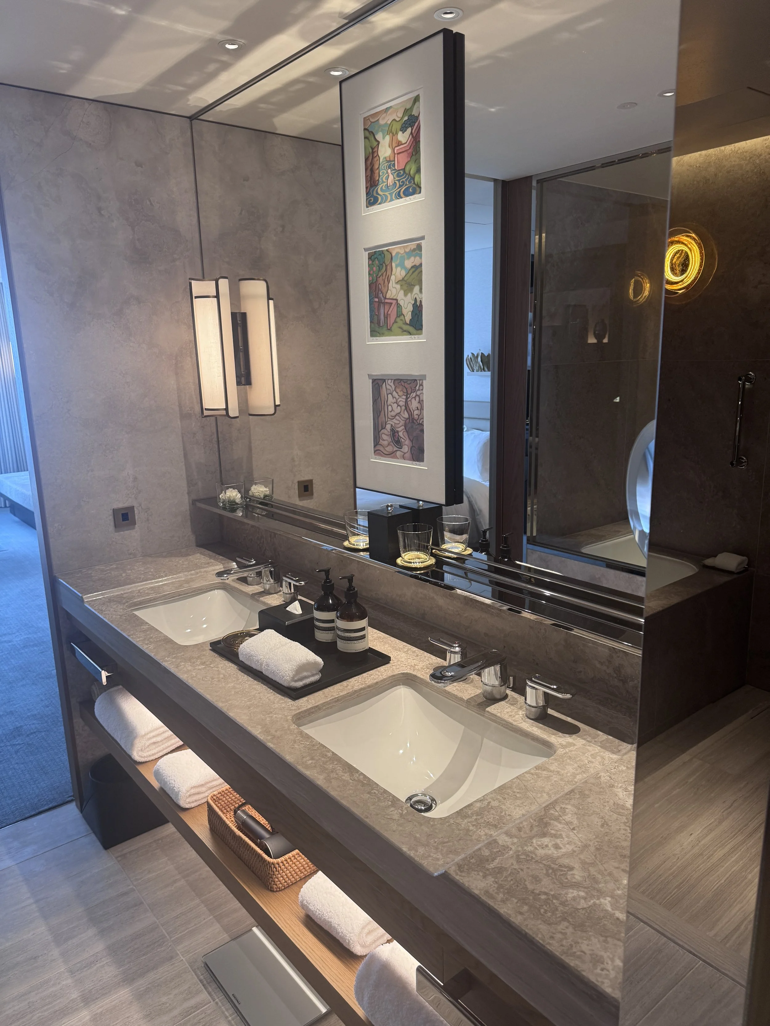 Double vanity bathroom at Park Hyatt Tokyo