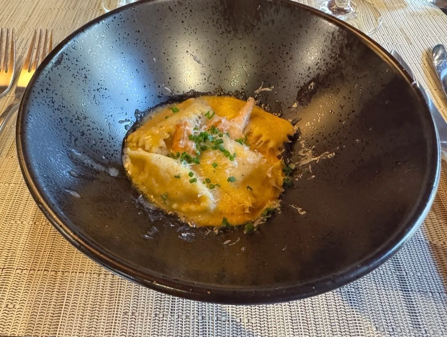 Food pairing course served during a Sequoia Grove Winery tasting