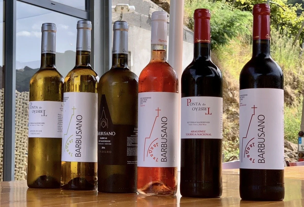 Selection of Madeira wines during a tasting at Barbeito Winery in Madeira, Portugal.