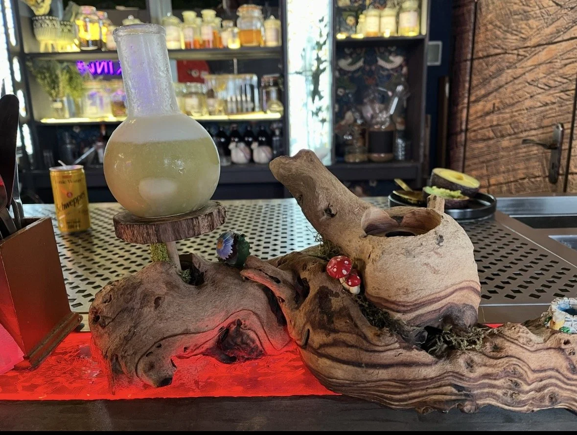 Creative cocktail presentation at CAUSE EFFECT Cocktail Kitchen in Cape Town