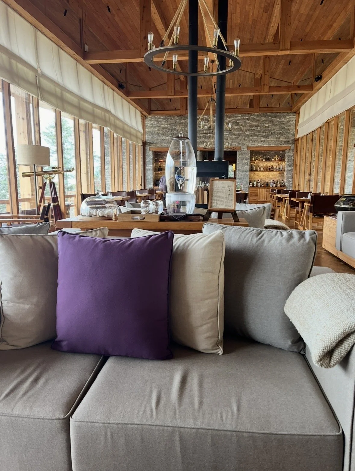 Lounge at Six Senses Gangtey overlooking the Phobjikha Valley