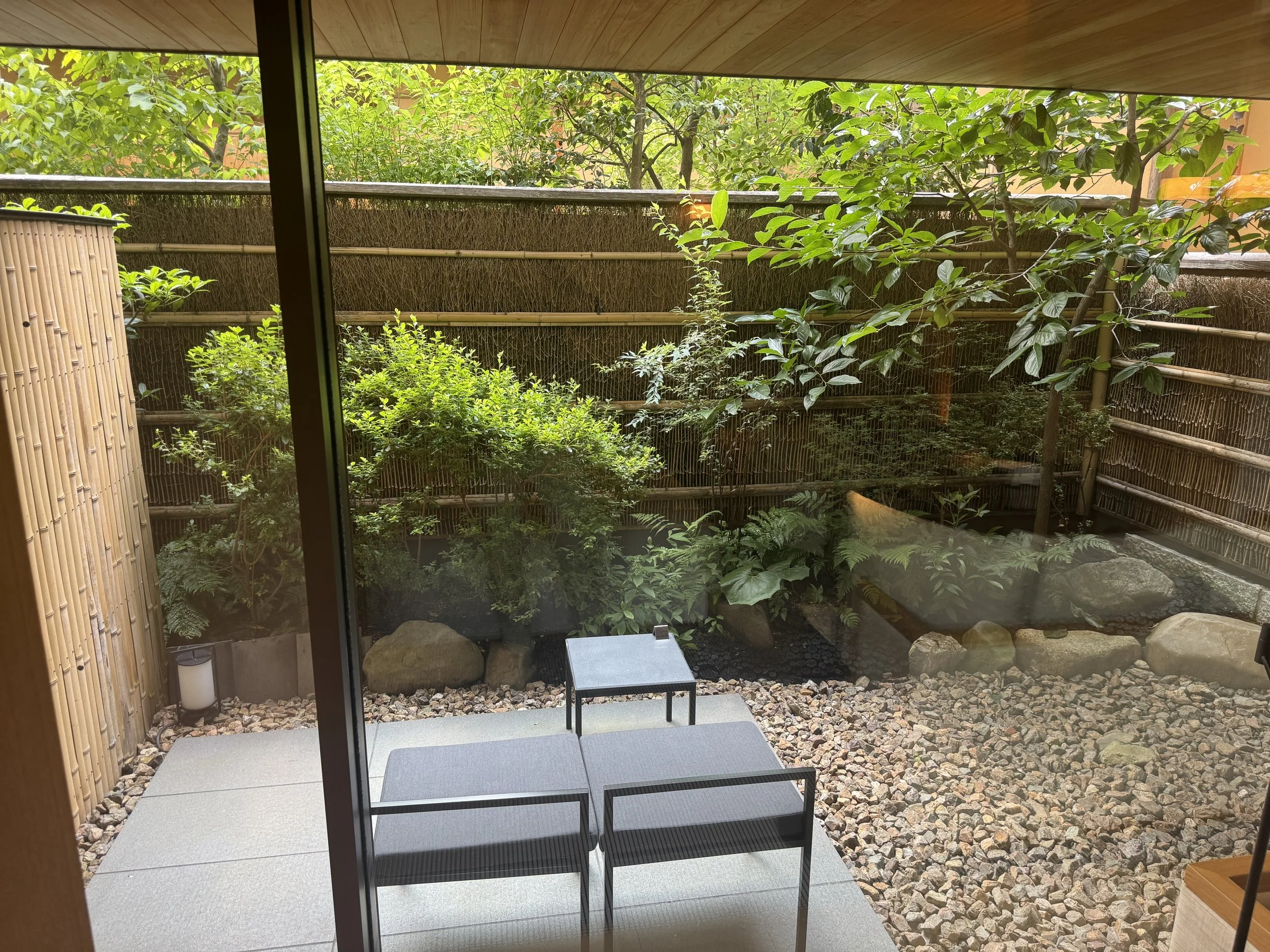 Park Hyatt Kyoto hotel room with terrace.