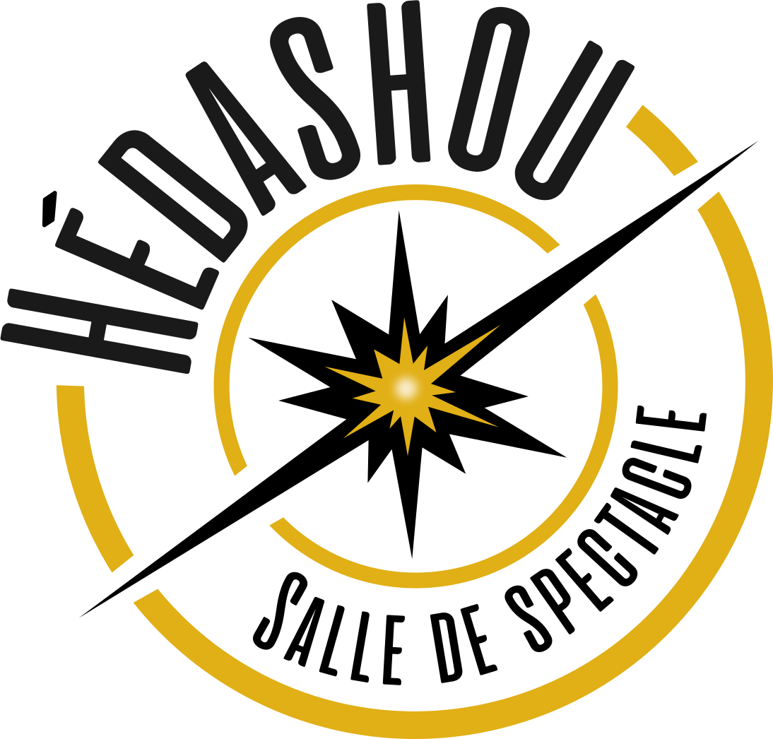 A logo with the words 'The Dashout' in black and a gold spiral design with a starburst in the center.