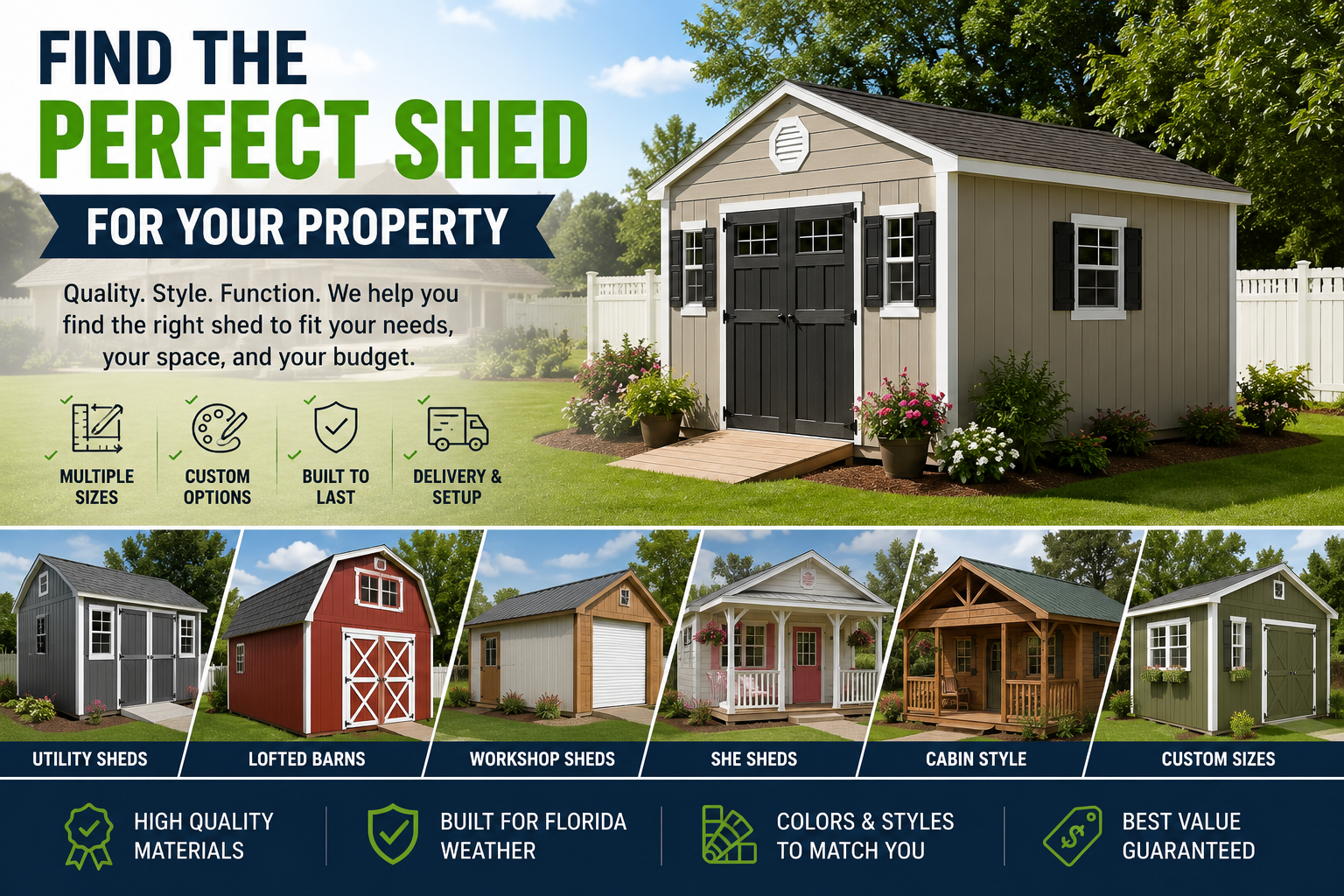 Find The Perfect Shed For your property
