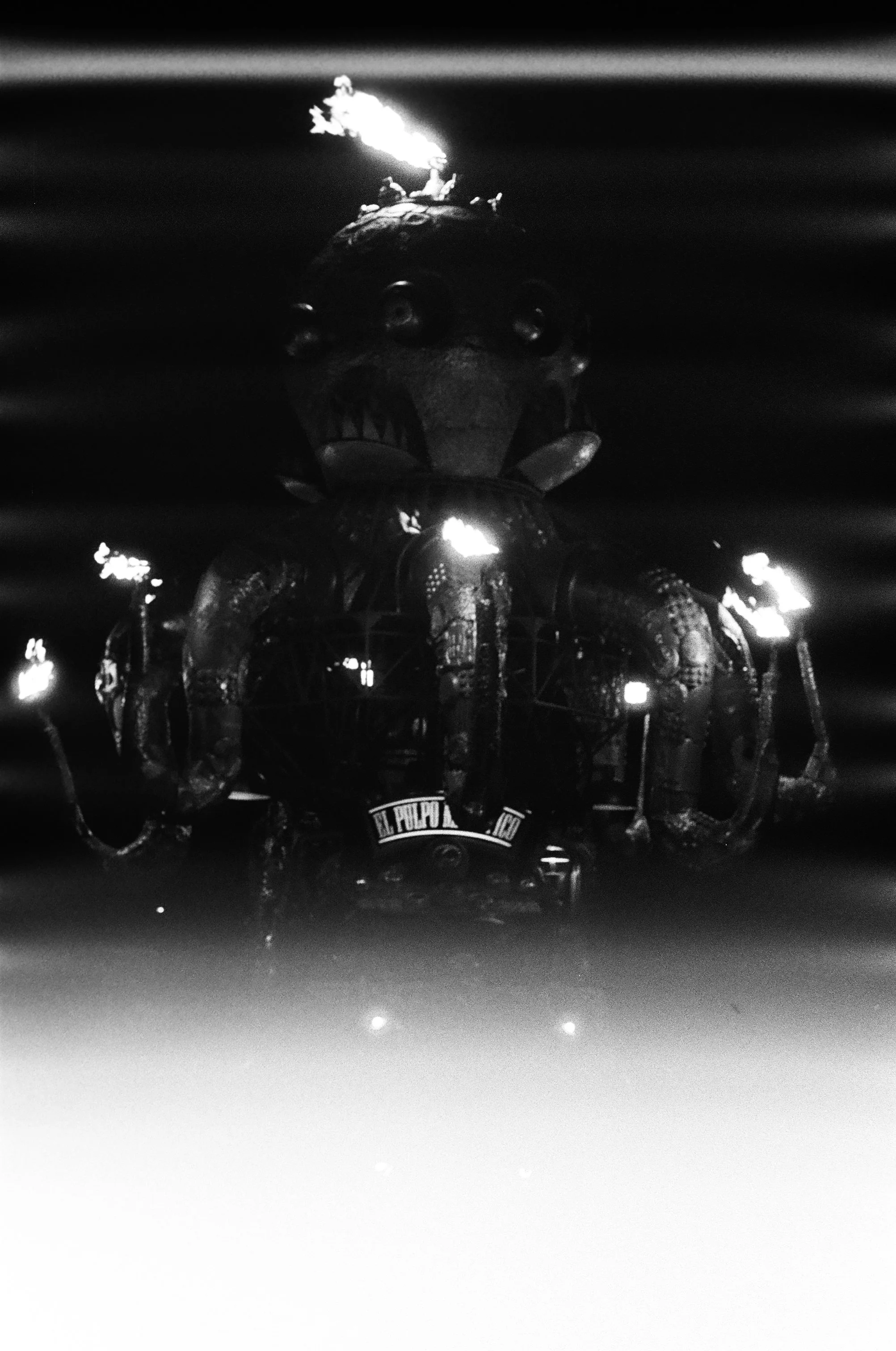 El Pulpo Art Car- Peaking Movie set