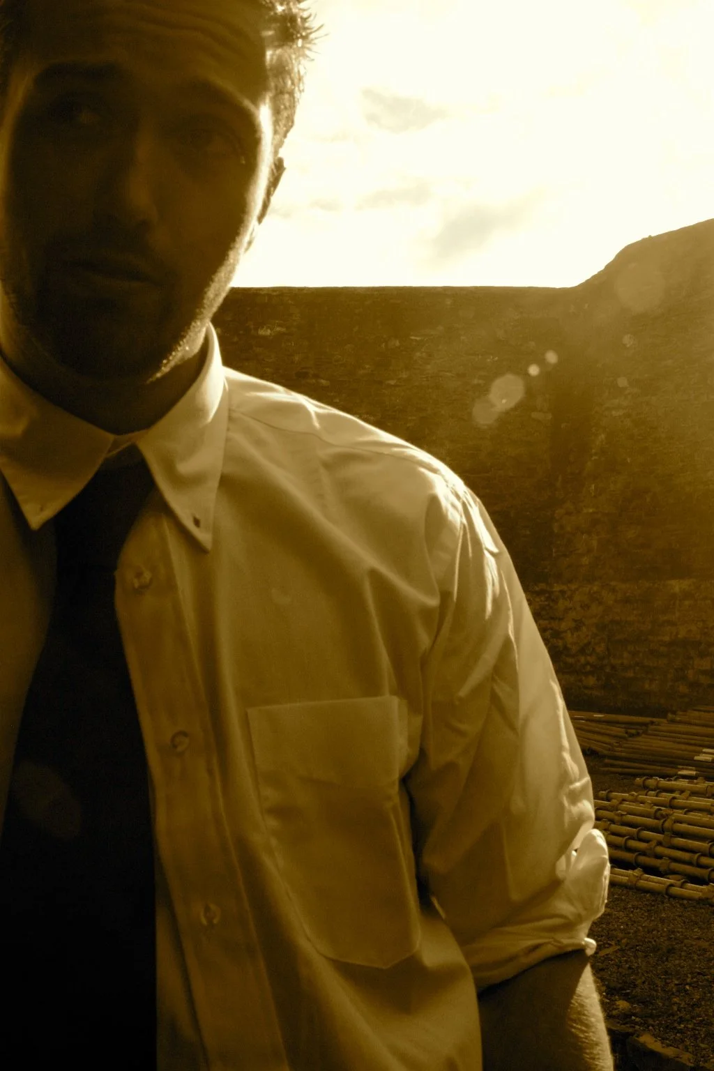 Emmett Scanlon- On set