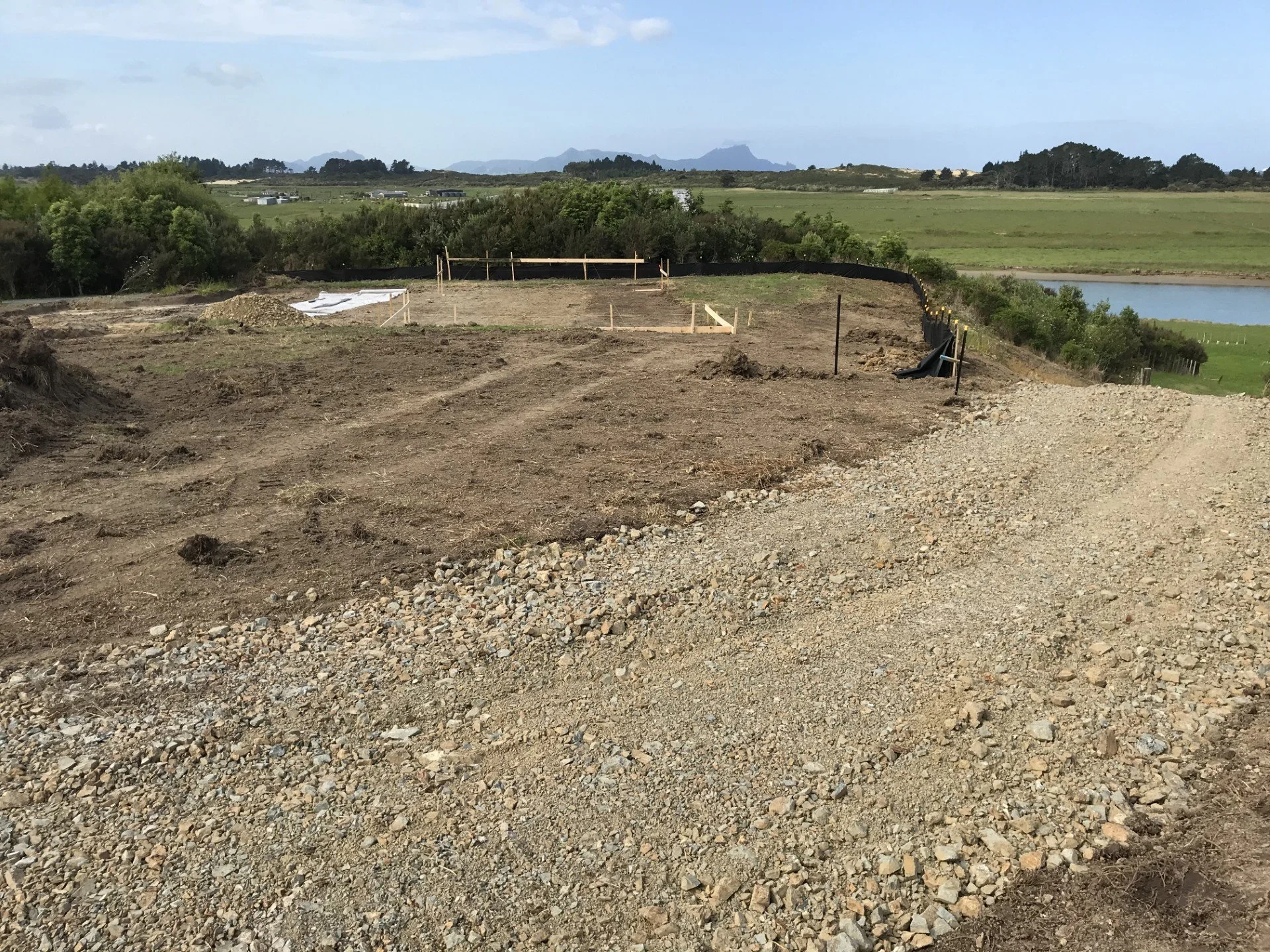 Waipu Site Development - Cutting in the Road and Services.jpeg