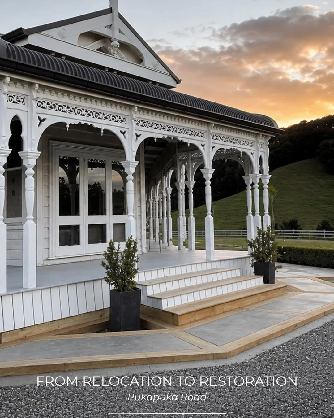 From relocation to restoration.

This beautiful character villa was carefully relocated to Pukapuka Road before being renovated and restored, giving the home a new setting while preserving the details that make it so special.

The project involved ex