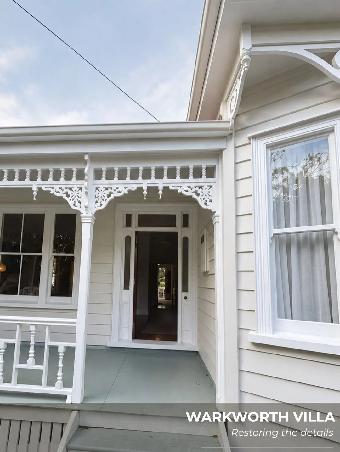 Warkworth Villa | Restoring the Details

For this Warkworth villa, we replicated the original teardrop details with specialist wood turners.

The square-cut shoulders on one of the designs are hand-created, as these traditional details cannot be repr