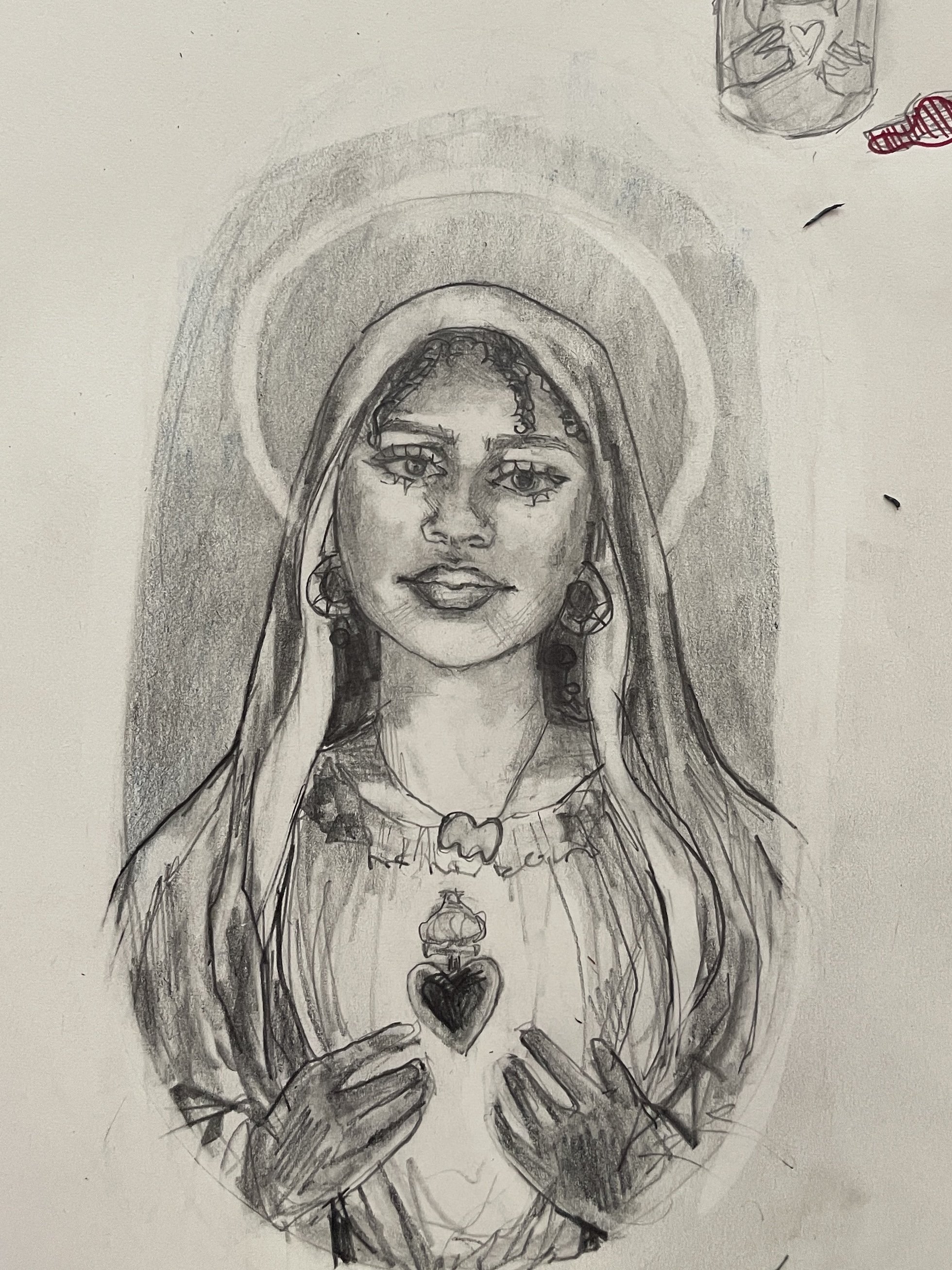 Drawing of Mary of Nazareth