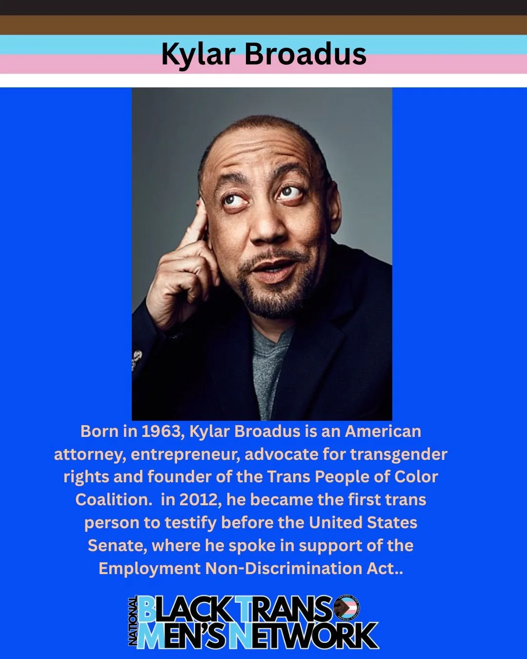 For our second #TransManMonday, we celebrate Kylar Brodus, a transgender man, attorney, and leader in the fight for transgender and LGBTQ+ equality.

Kylar has spent years using his voice and experience to create greater visibility, understanding, an