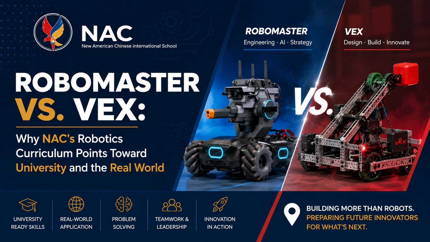 RoboMaster vs. VEX: Why NAC’s Robotics Curriculum Points Towards University &amp; the Real World. 