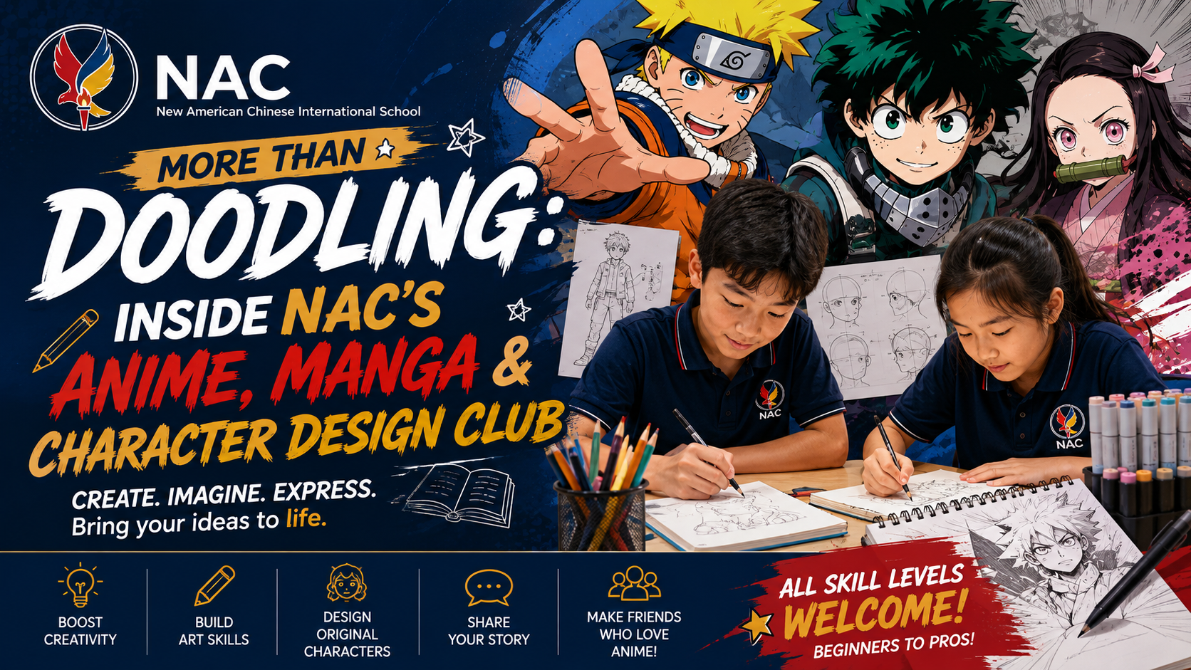 More Than Doodling: Inside NAC’s Anime, Manga, &amp; Character Design Club.