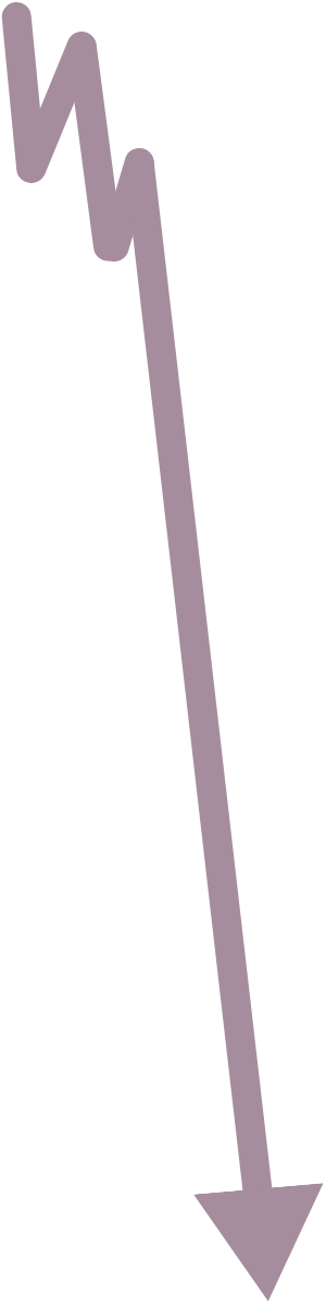A light purple downward arrow