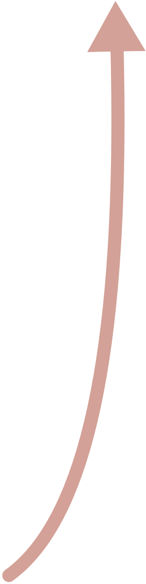 A light brown upward arrow
