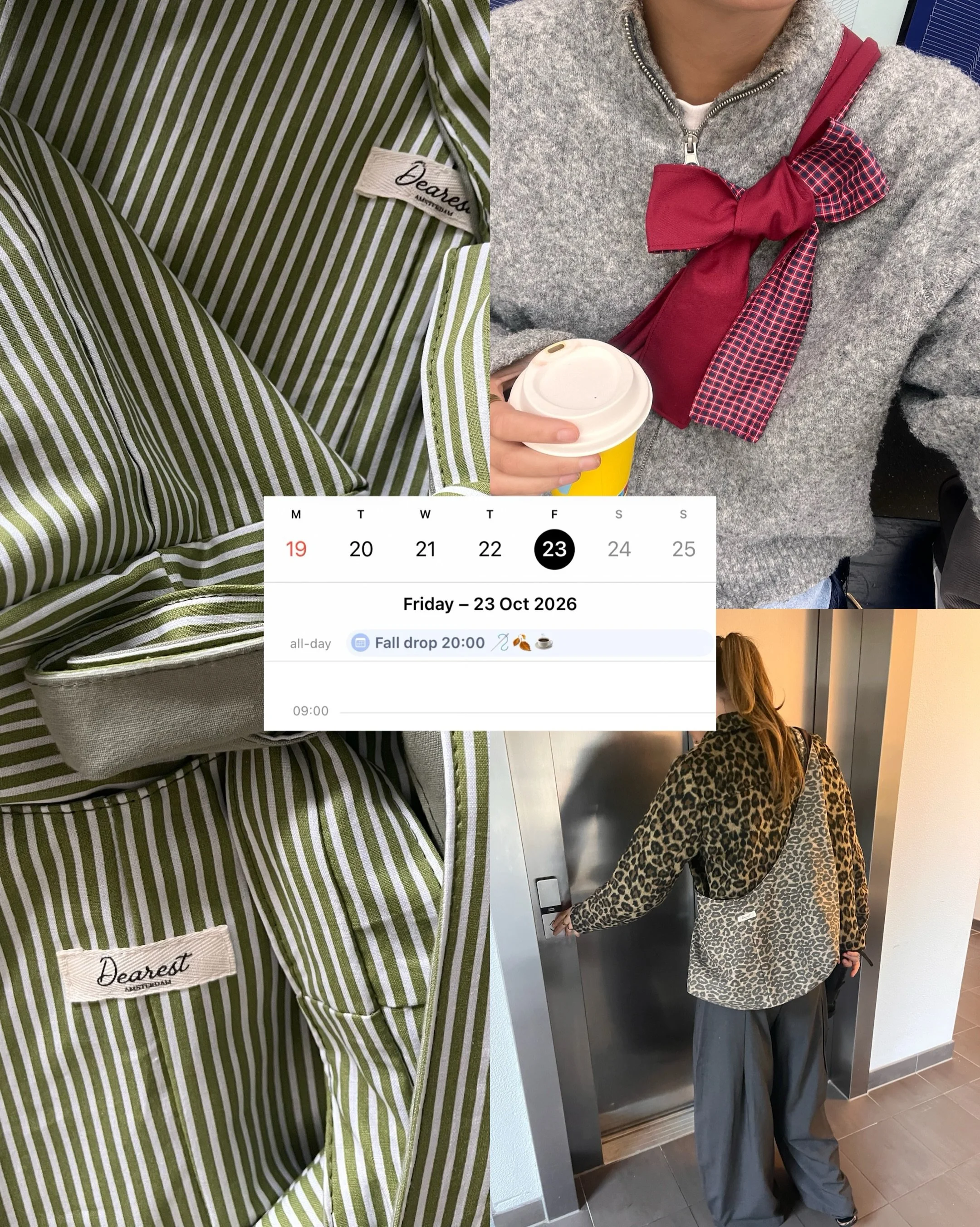only a few more days until the fall drop, who&rsquo;s ready??🎧🧺☕️🎞️🪡

Available this Friday, the 23rd of October at 20:00 CEST. 

www.dearestamsterdam.com

#falloutfits #amsterdam #crossbody #totebag #sewing 
Small Business