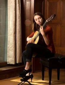 Classical Guitarist Devin Matthews playing at Webster University.