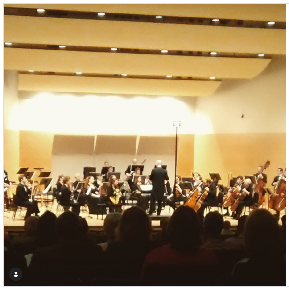 Performing with the Webster University Chamber Orchestra