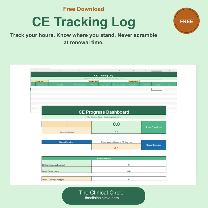 CE Tracking Log