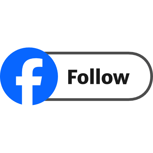 Facebook logo with a 'Follow' button.