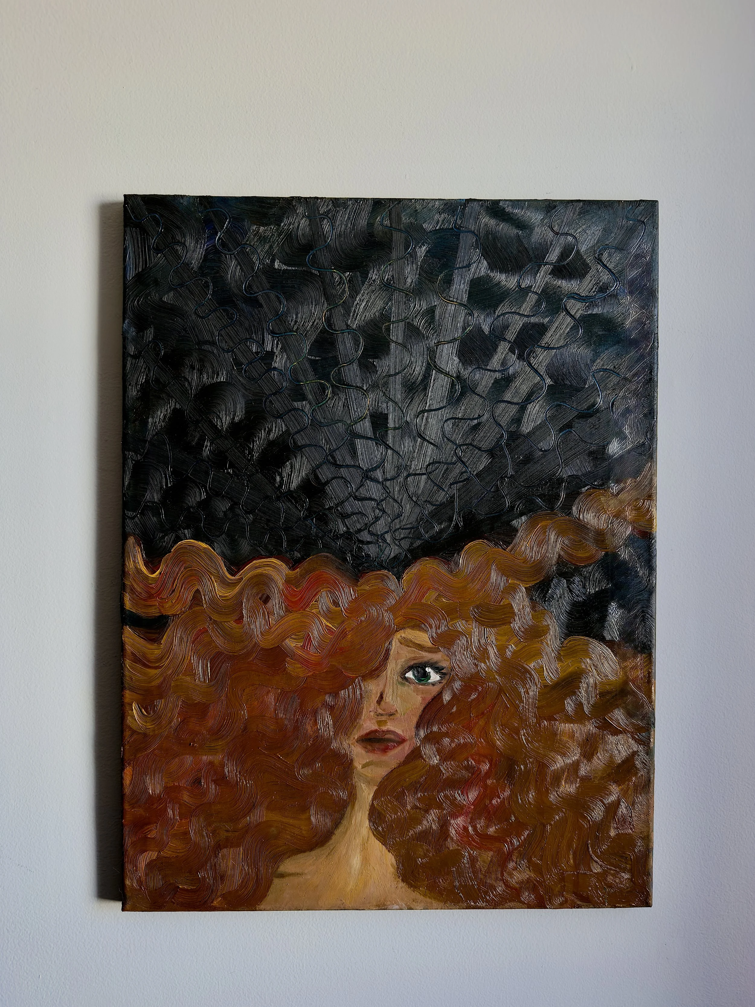 "Trouble Loves Me" - Oil Painting on 18x24 Canvas