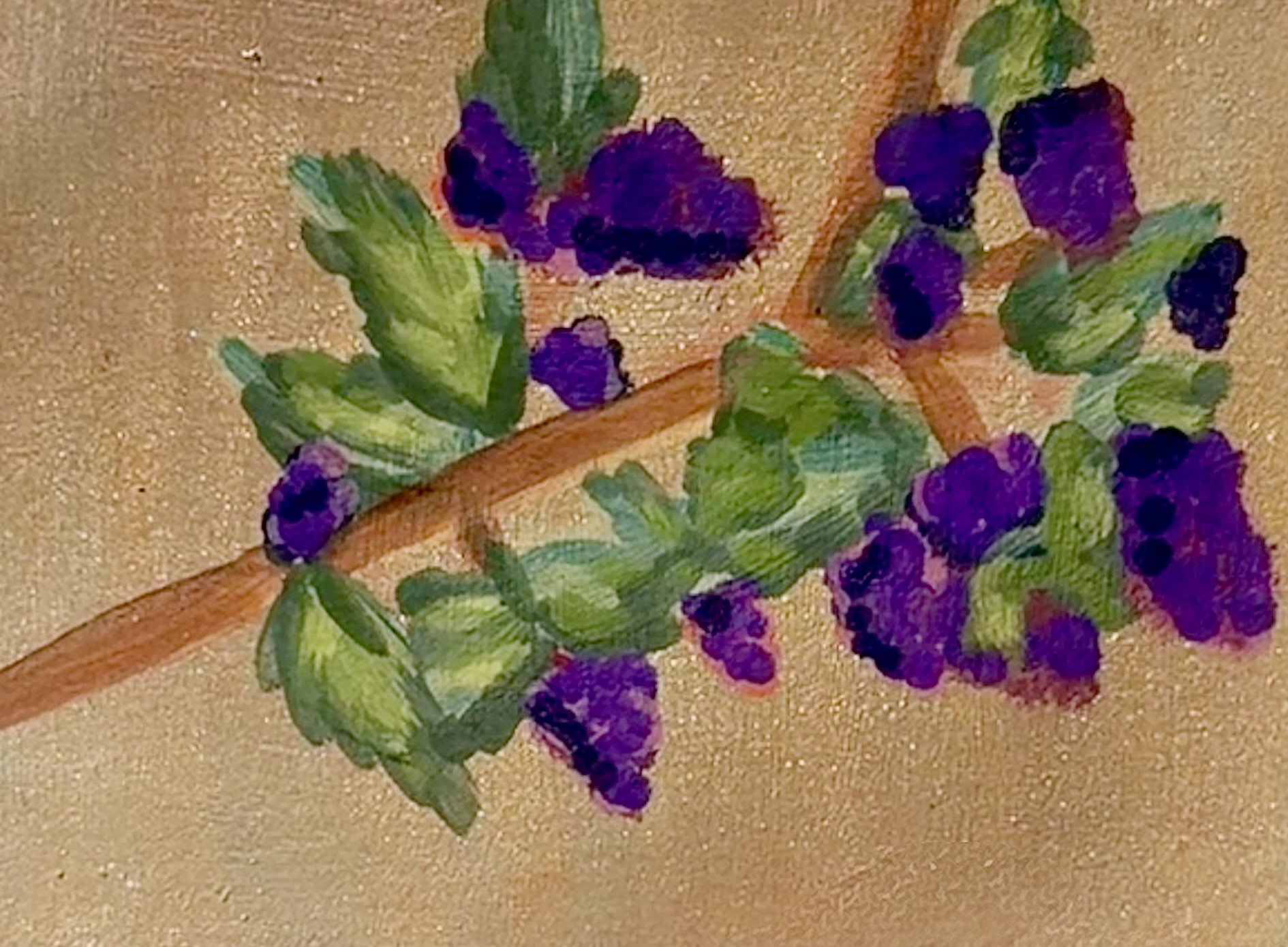 Blackberries - Acrylic on cardstock. (ACEO)