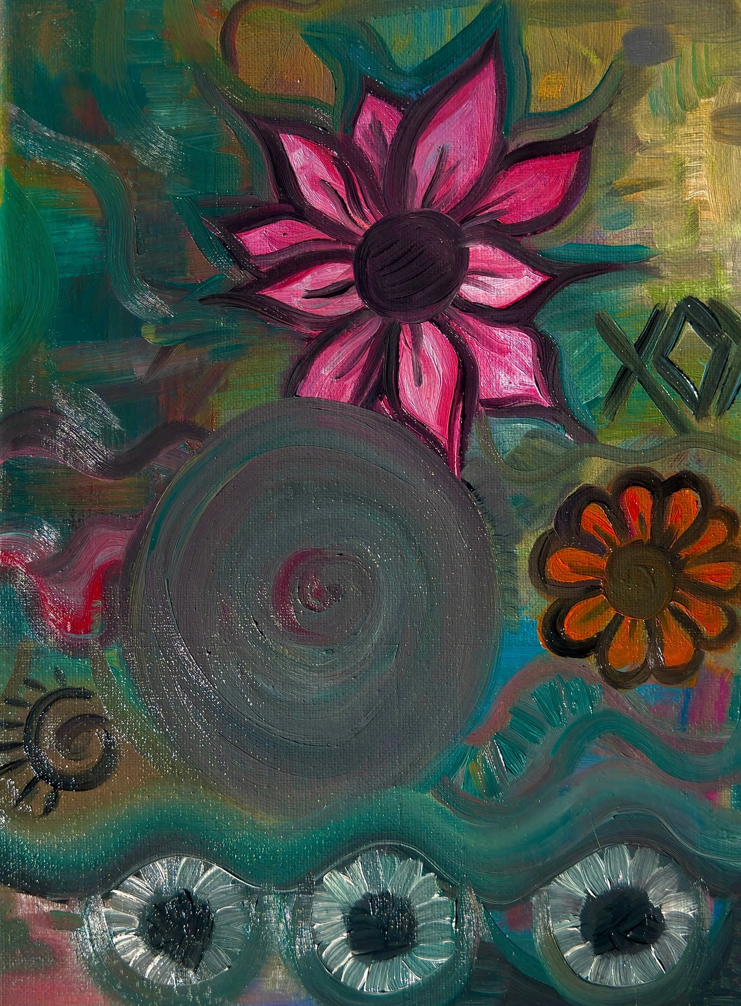  trance - oil on 9x11 canvas.