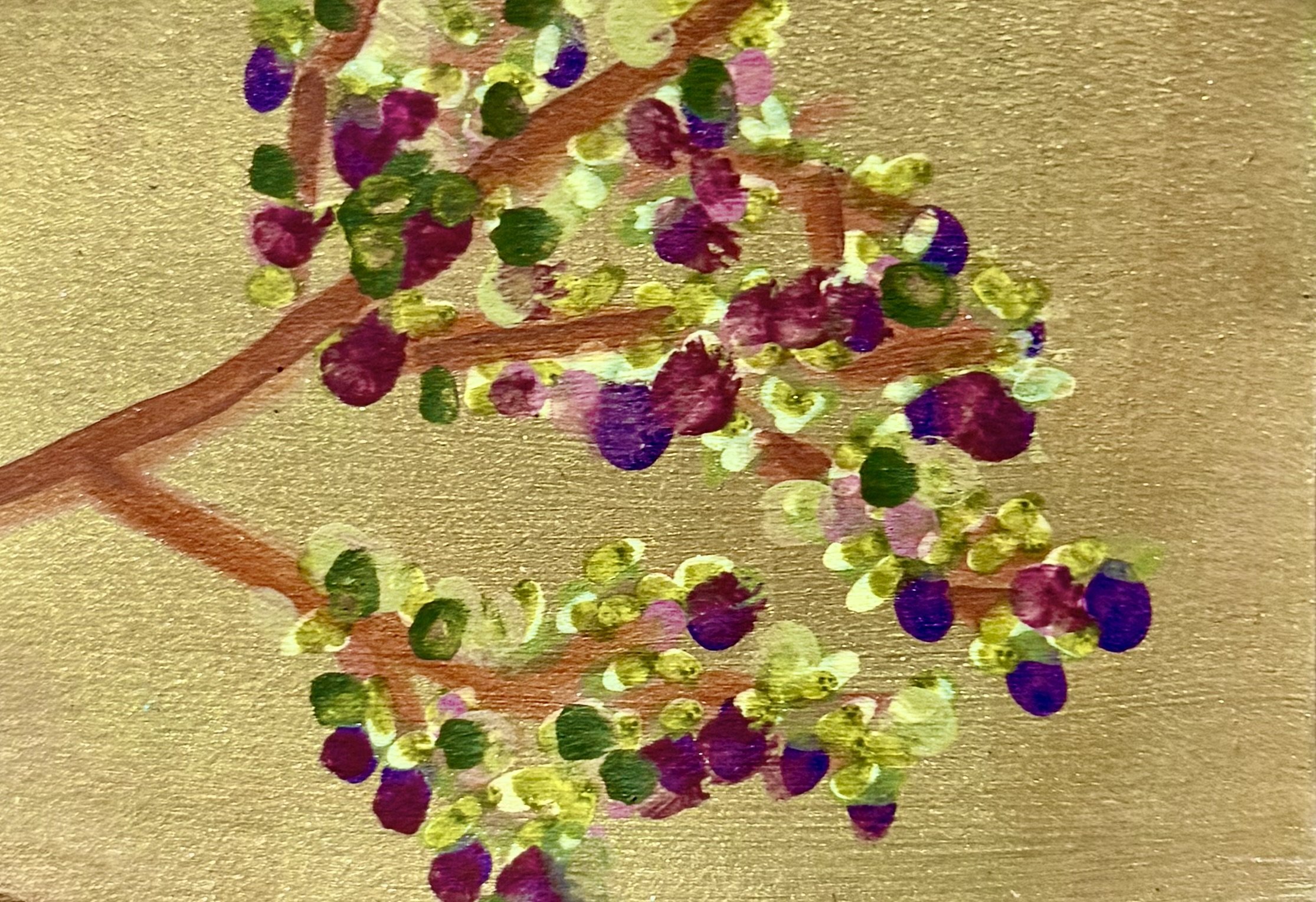 Plum Tree - Acrylic on cardstock. (ACEO)