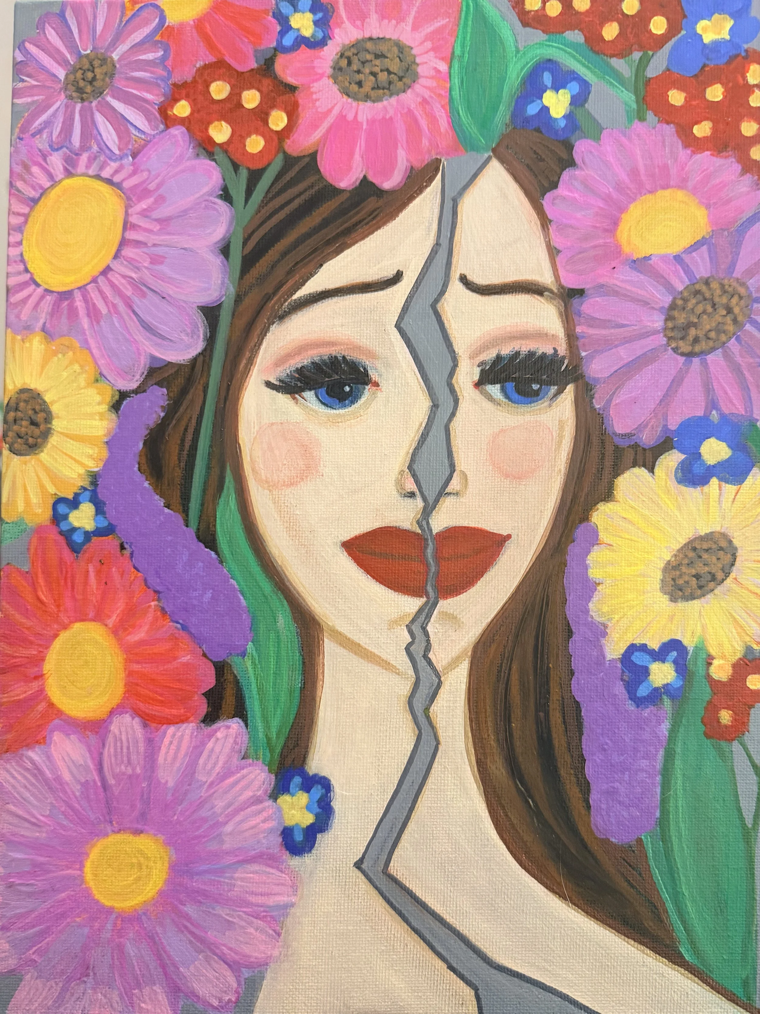 broken doll - acrylic marker illustration