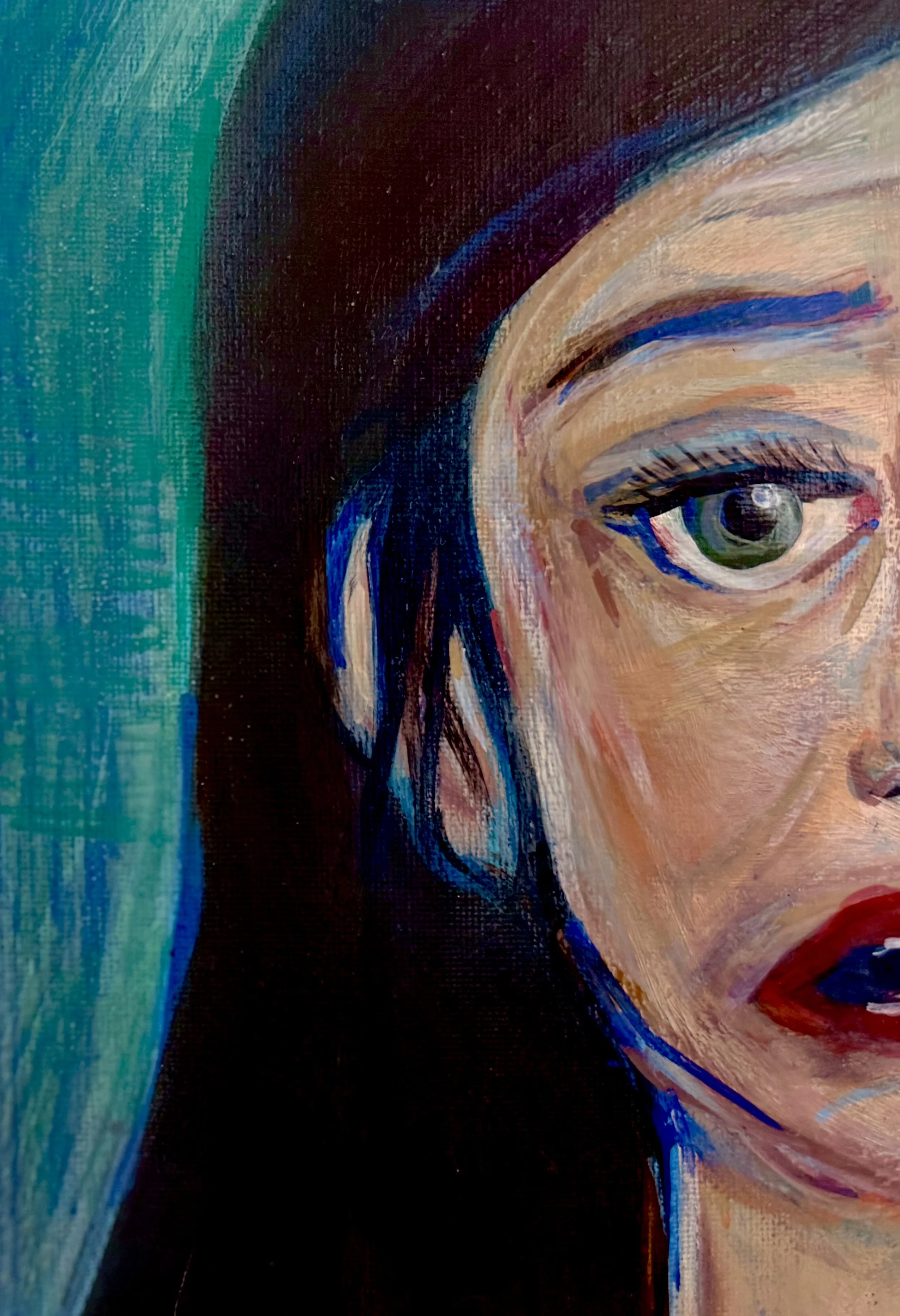 Freeze Response - Acrylic on 12x9 canvas panel.