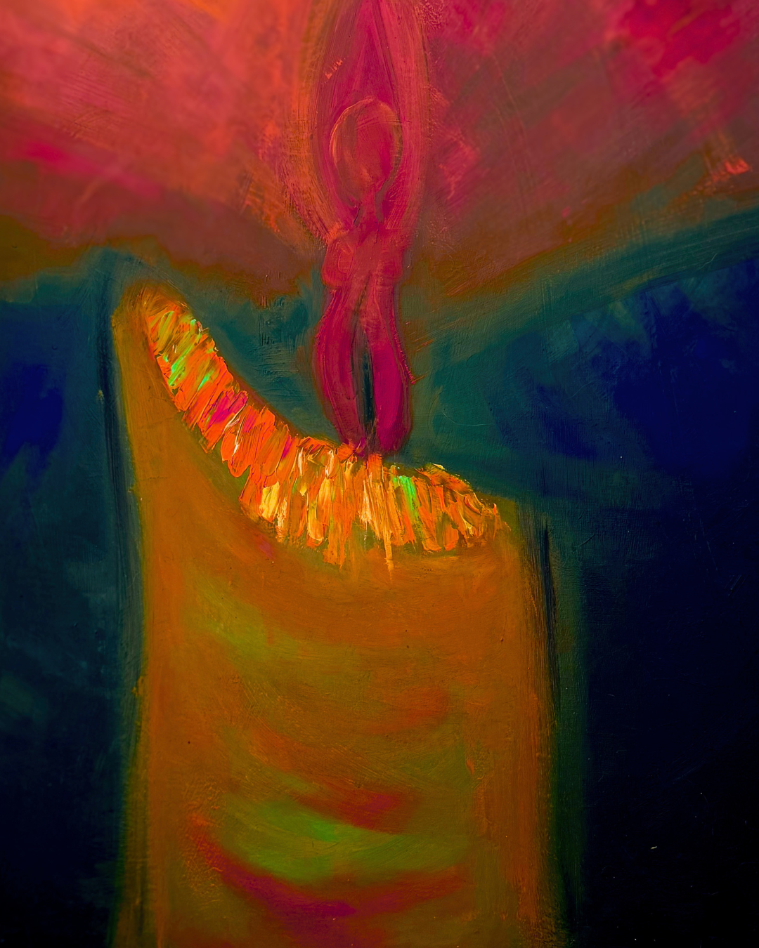 afterglow - oil on 16x20 canvas.