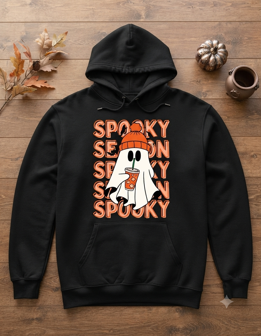 Spooky Season ghost hoodie