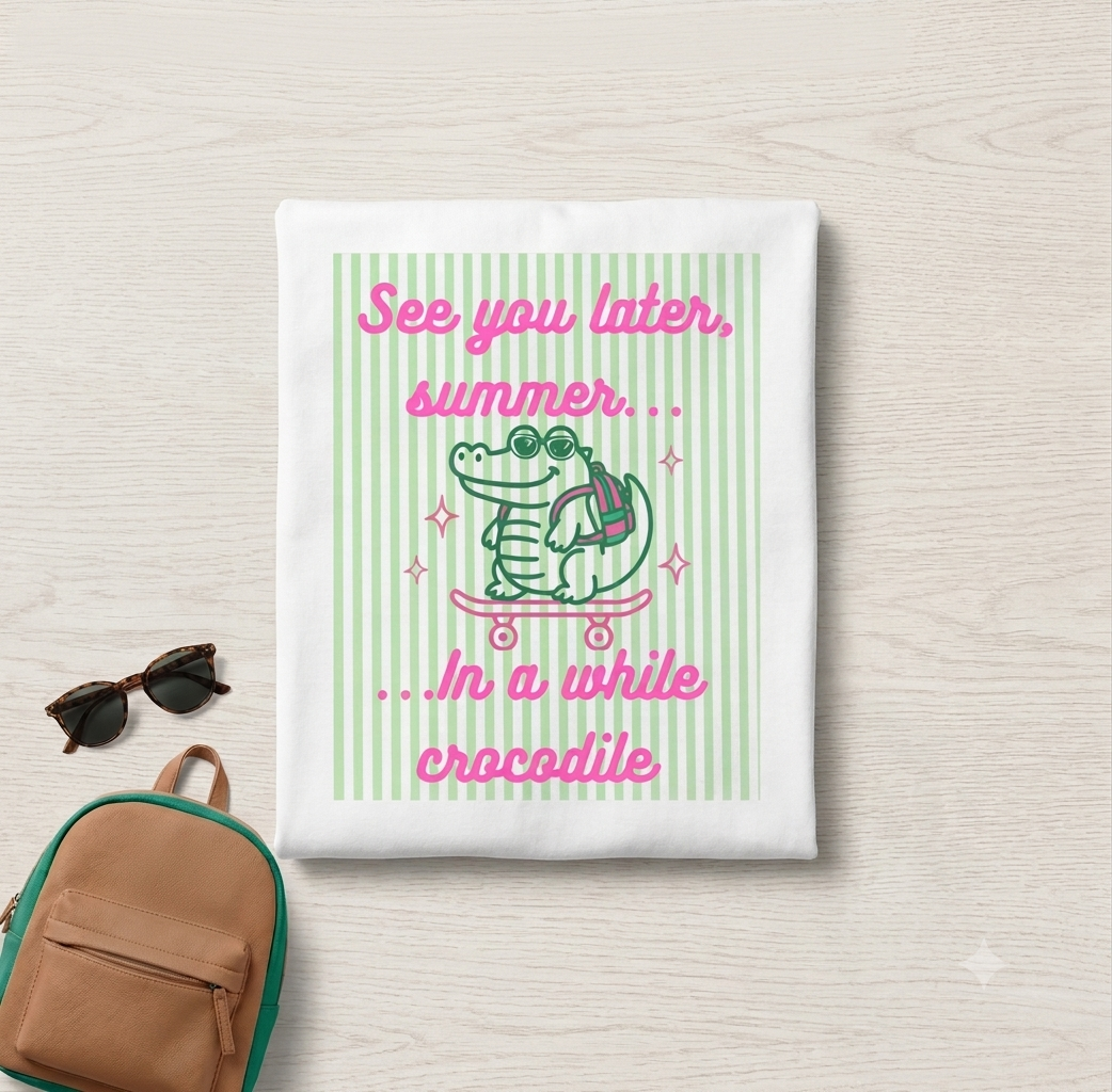 See you later summer crocodile tee
