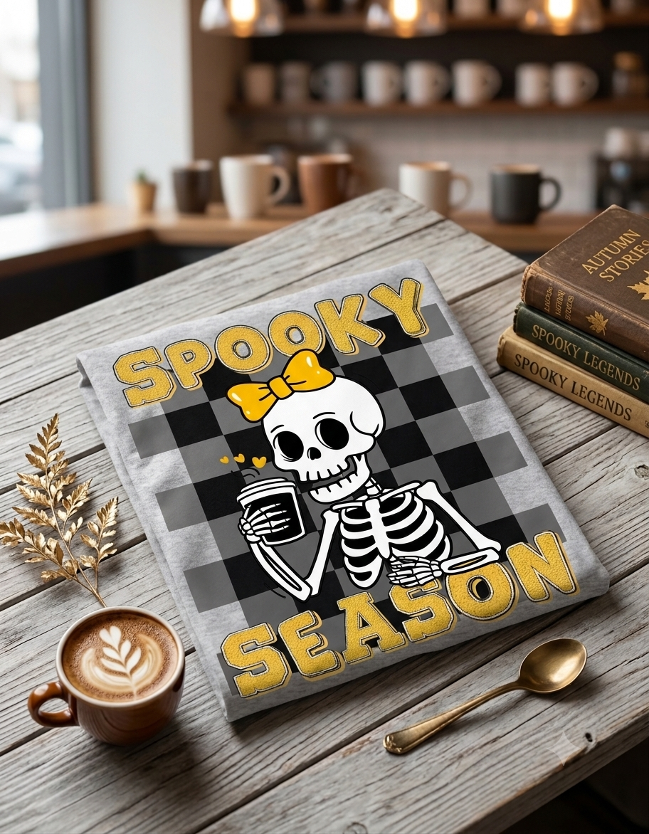 Spooky Season Checkered Tee