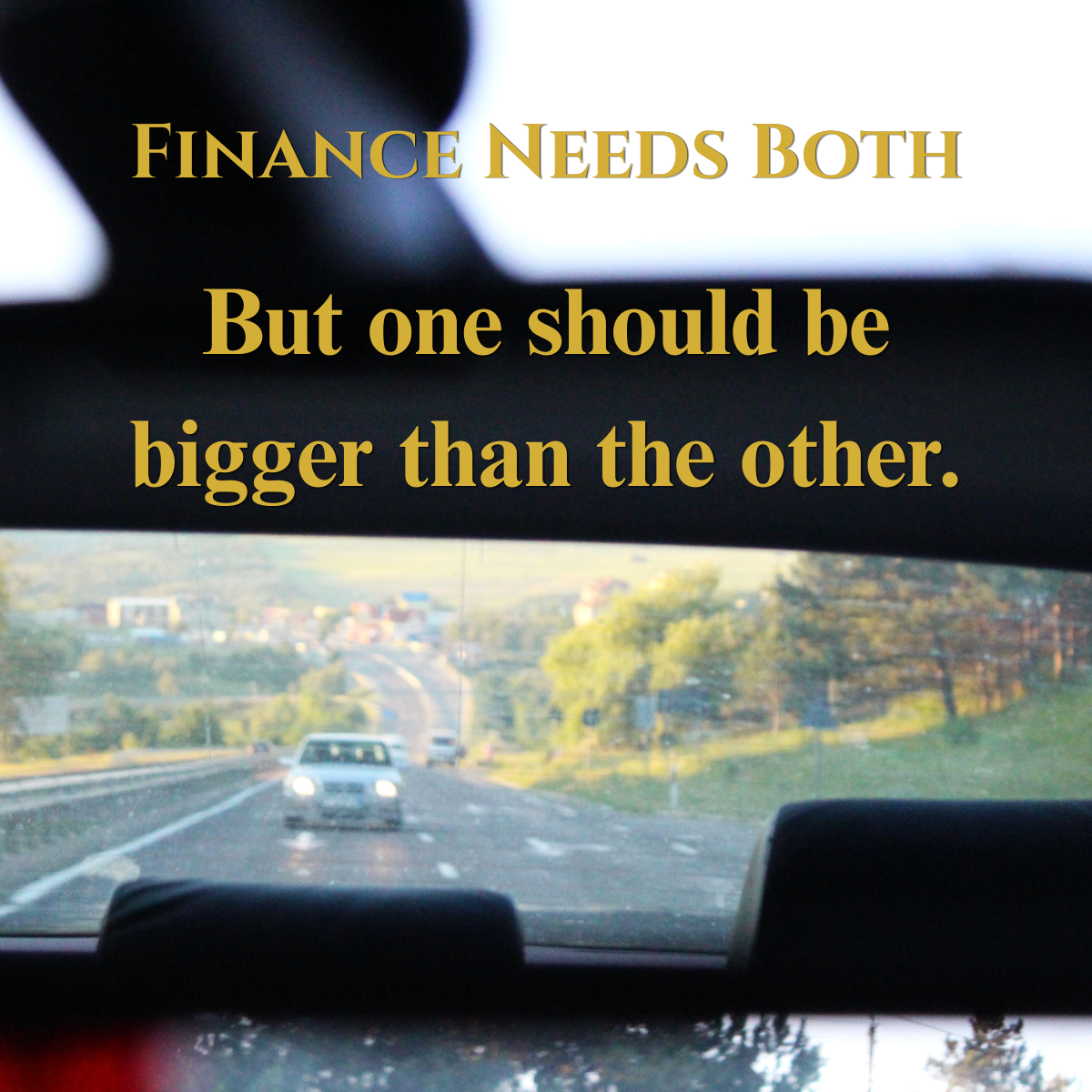 Finance Needs to be Forward Looking