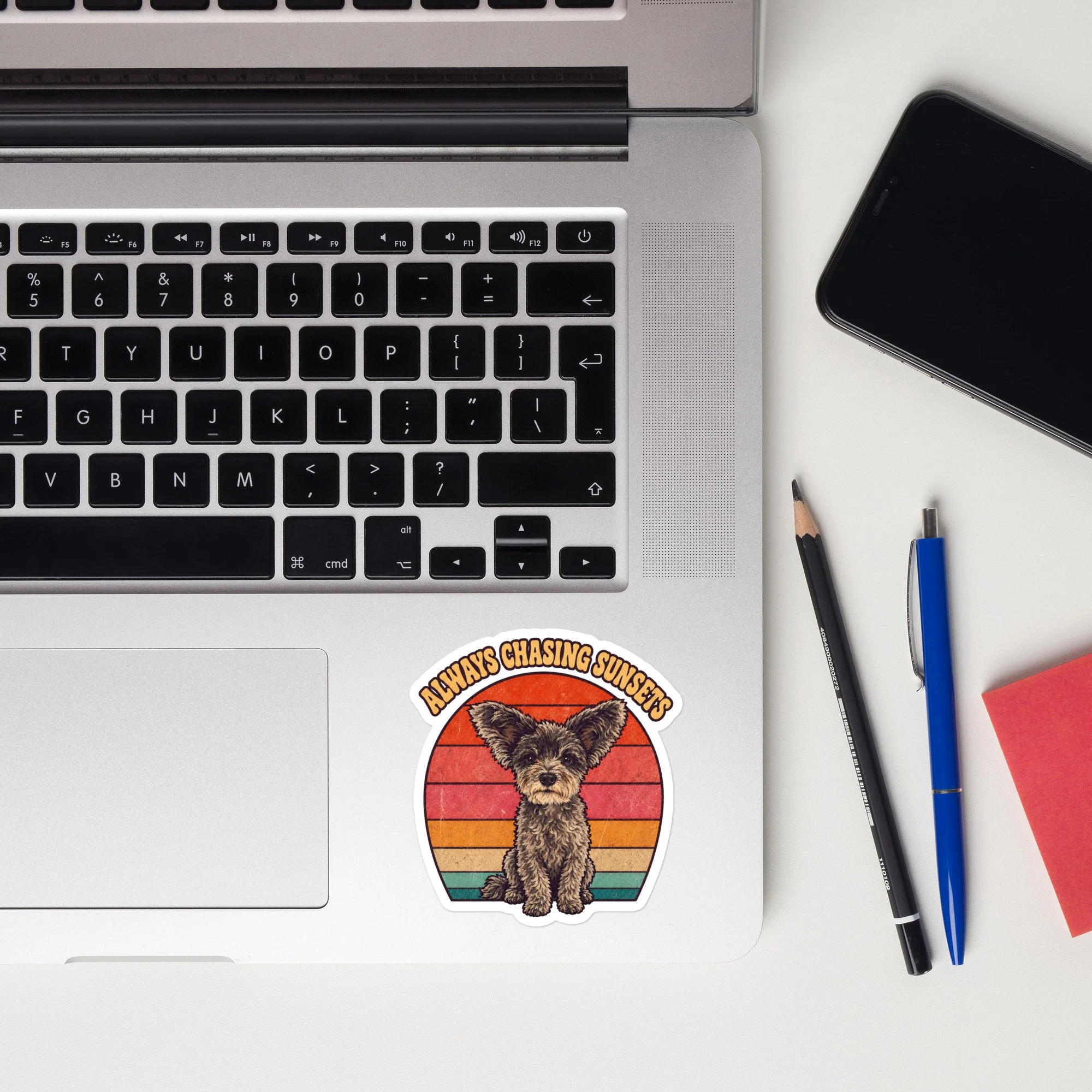 Always Chasing Sunset Dog Sticker | Die-cut stickers