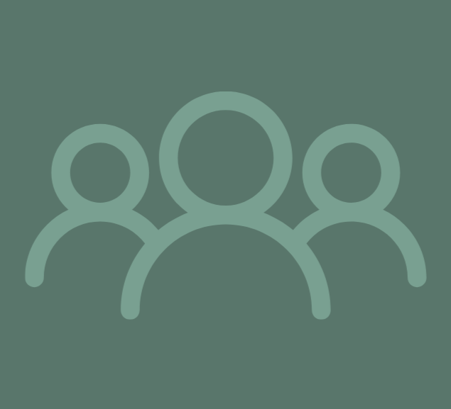 Icon of three stylized people standing side by side.