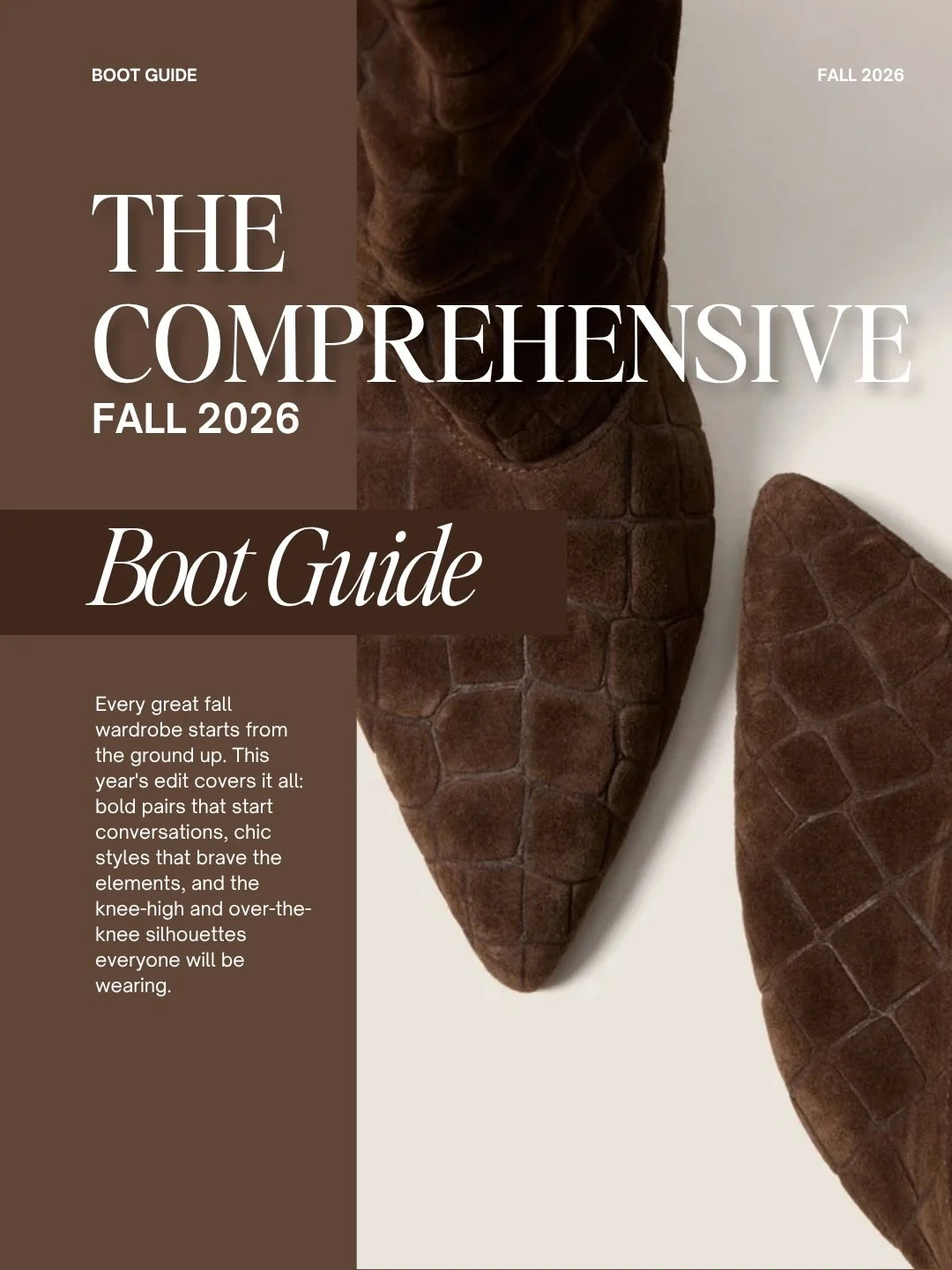 🥾 THE FALL 2026 BOOT EDIT

Every great fall wardrobe starts from the ground up. 🍂

This season, boots are doing more than keeping you warm &mdash; they&rsquo;re setting the tone for your entire outfit.

From statement-making pairs that turn heads t