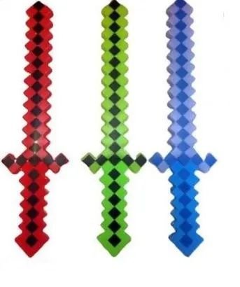 Light Up Minecraft 18" Pixel Sword With Battle Sounds