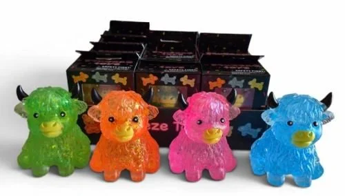 Novelty Maltose Squishy Highland Cow Assorted Colors