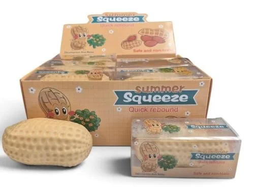 NEW Crackle Crunch Squishy Peanut