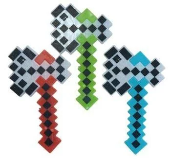 LED 13" Pixel Minecraft Style Hatchets - Lights and Sounds