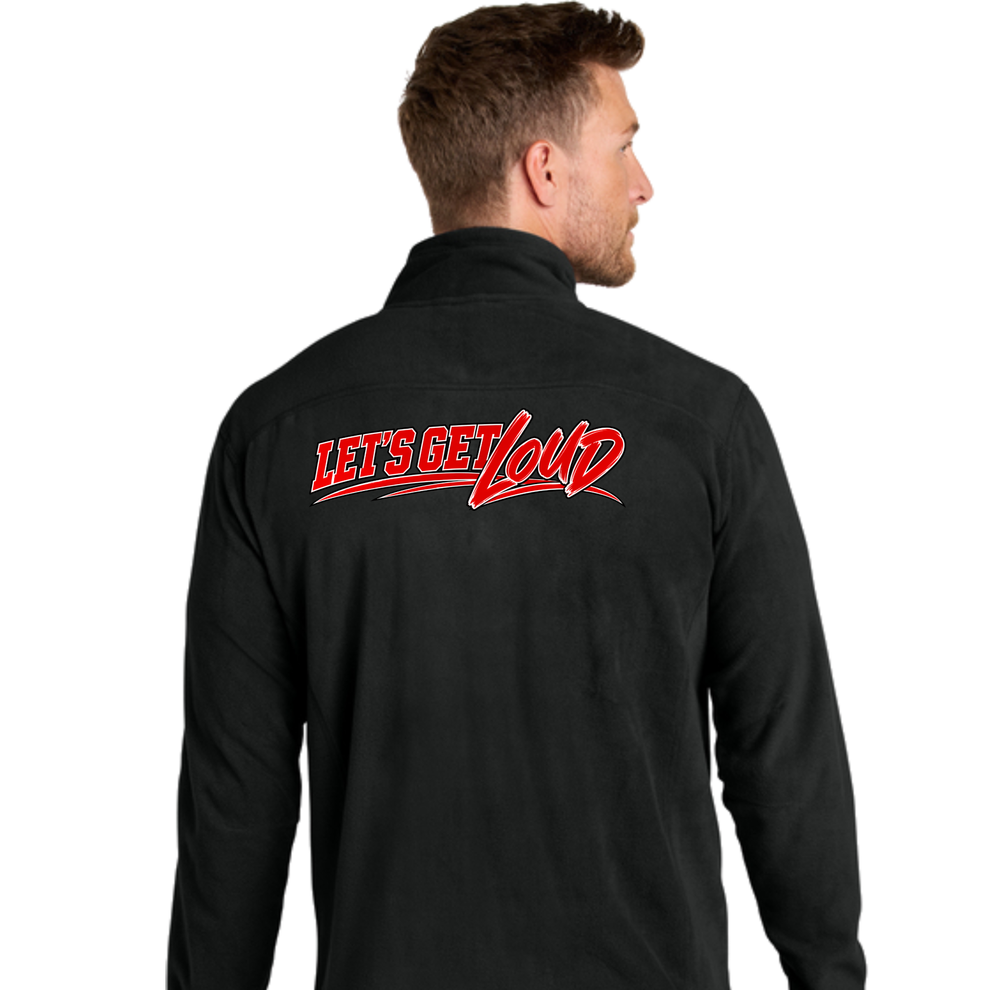 Black quarter zip lets get loud back.png