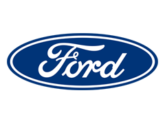 Ford logo with blue oval background and white text