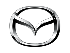 Mazda logo with metallic finish