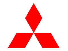 The Mitsubishi logo, featuring three red diamonds arranged in a triangular pattern.