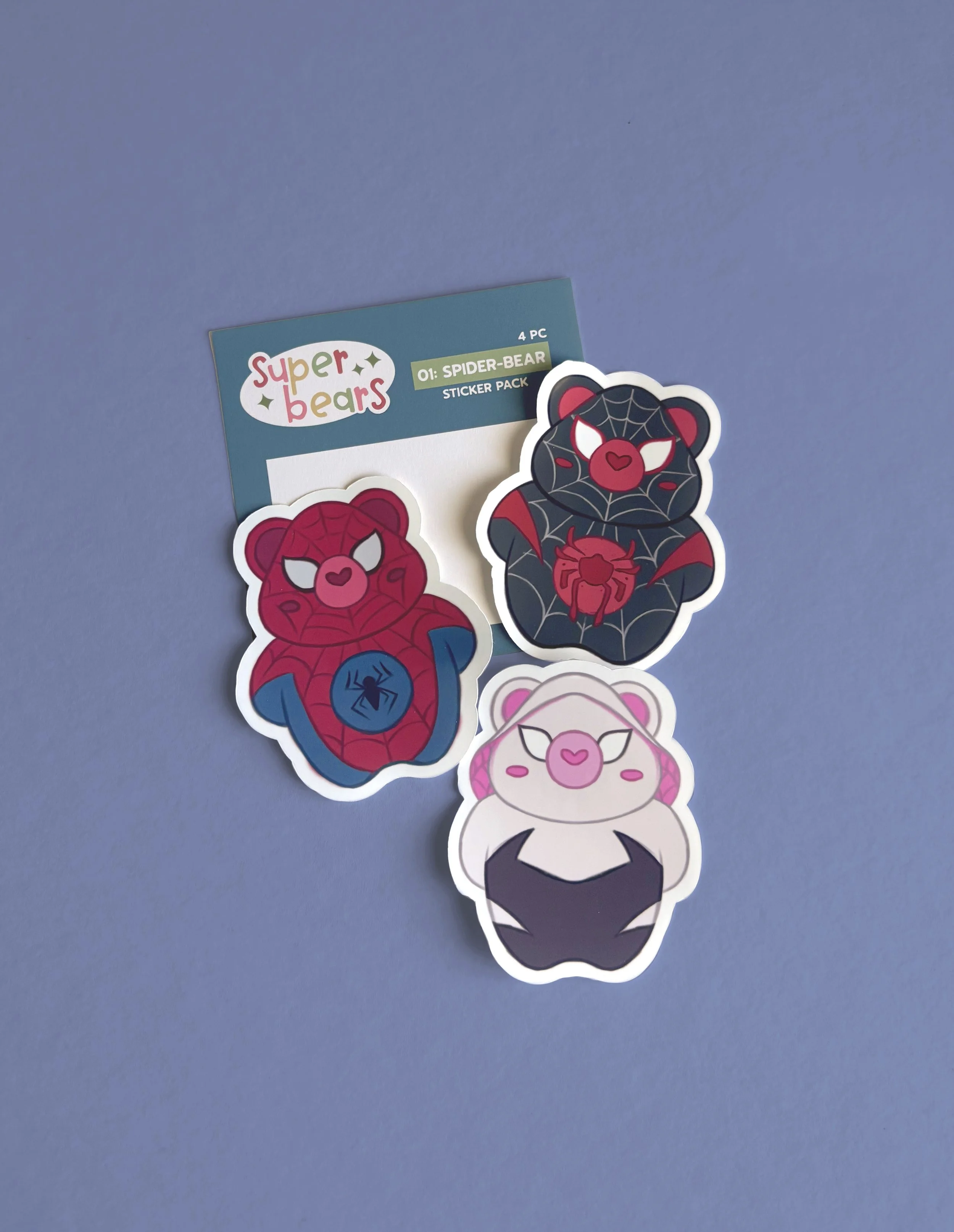 Super Spider Bear Stickers