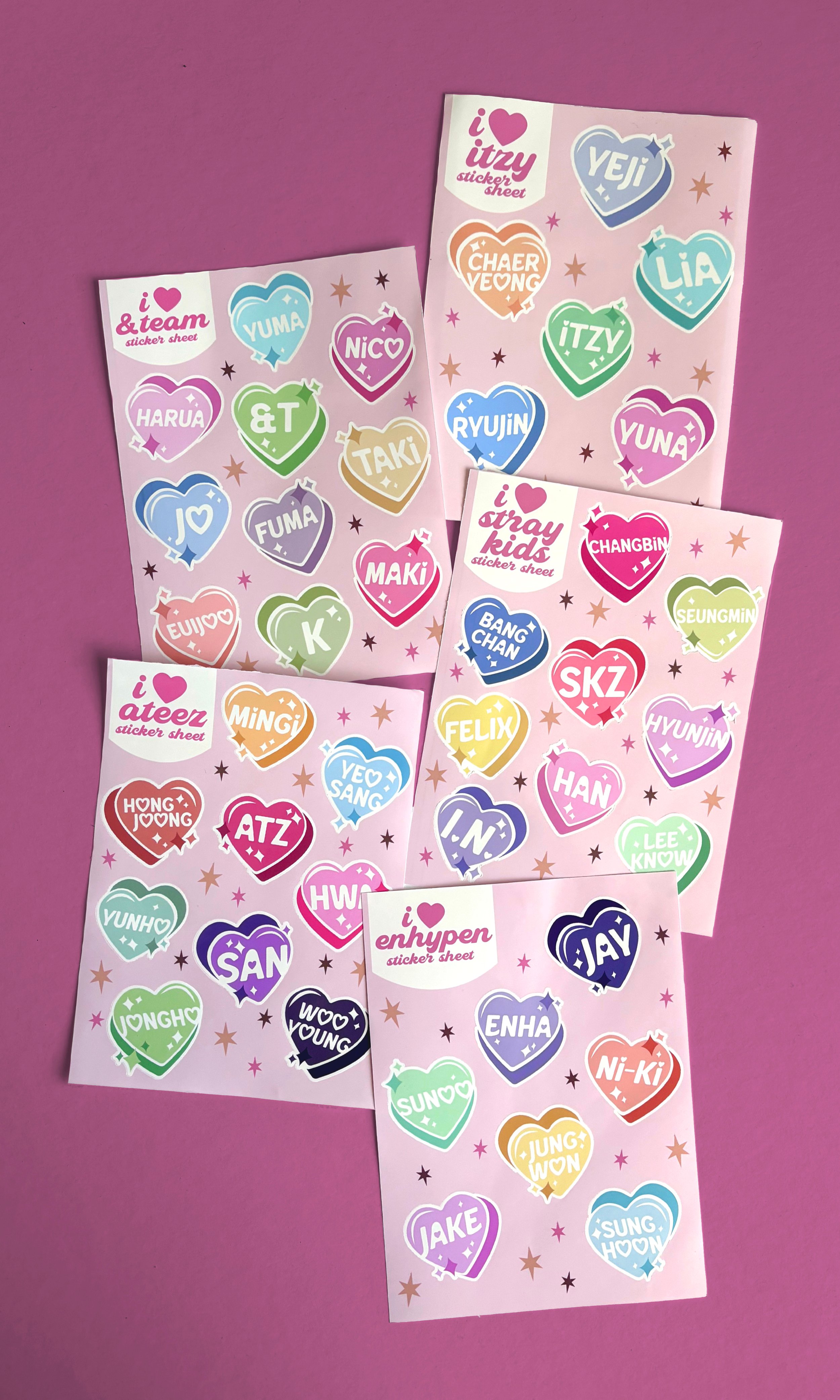 I ♥︎ K-POP Sticker Sheet