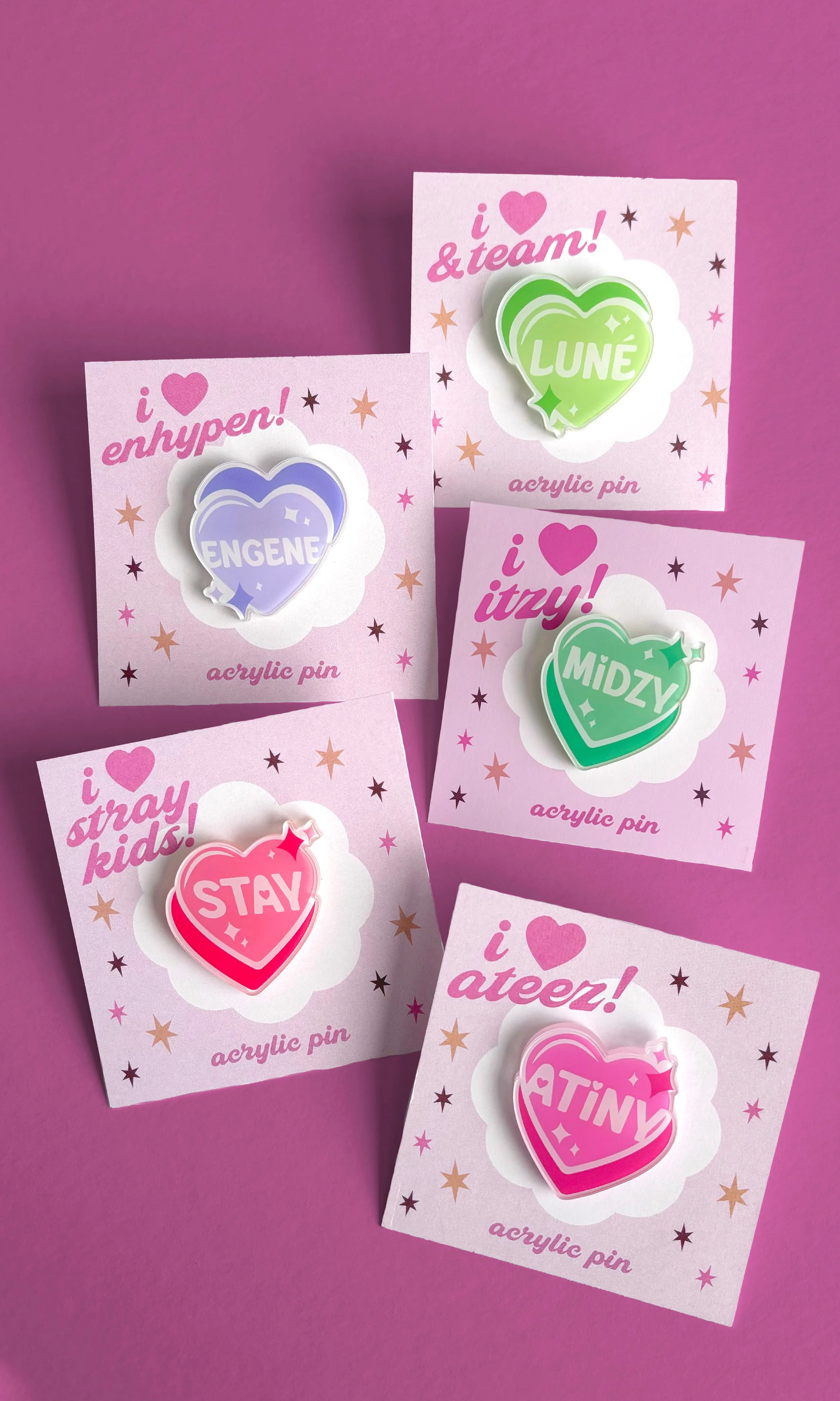 I ♥︎ K-POP Fan Pins