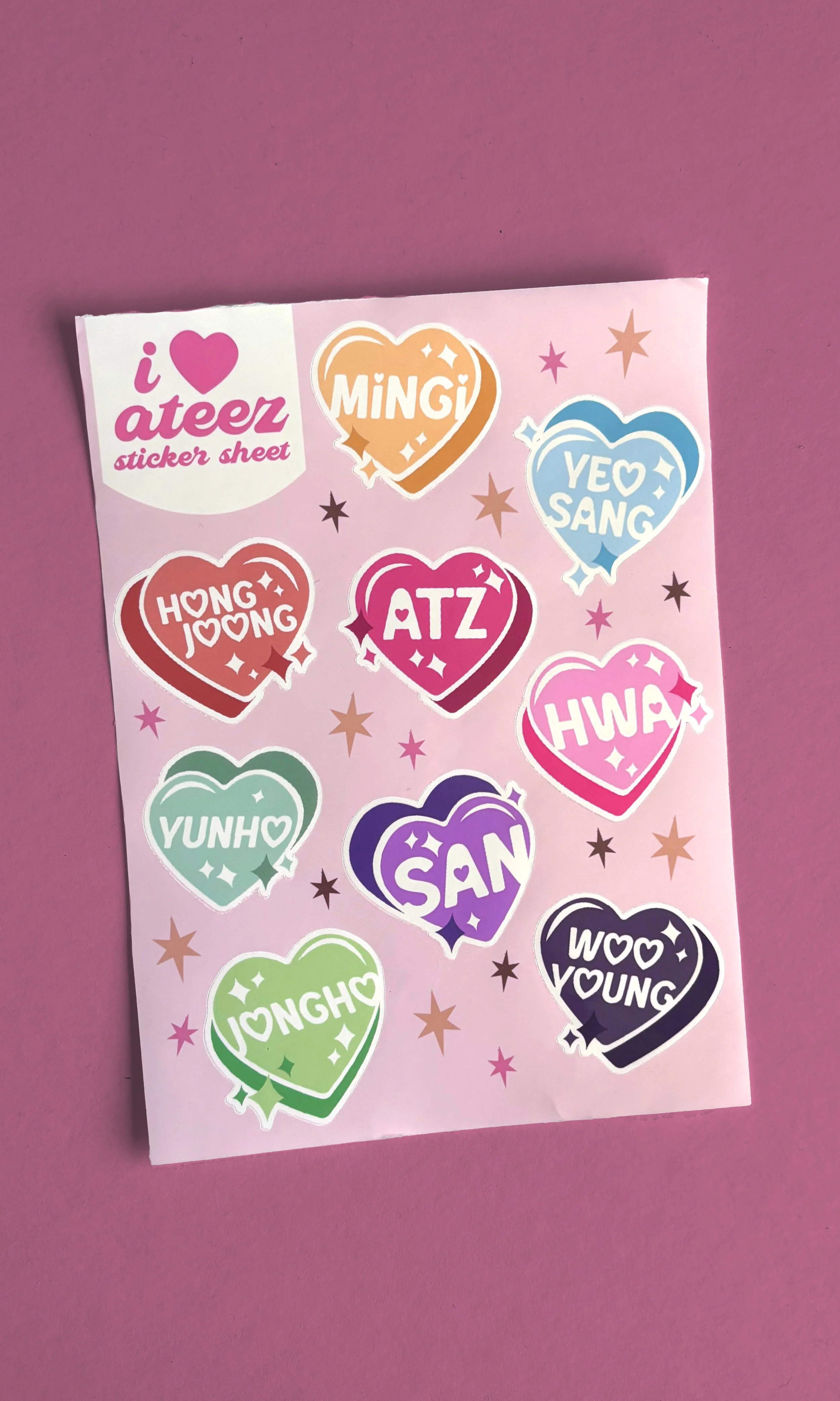 I ♥︎ K-POP Sticker Sheet